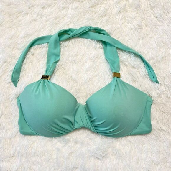 Victoria's Secret Unforgettable Demi Push-Up Bikini Top in Mint - Picture 2 of 6
